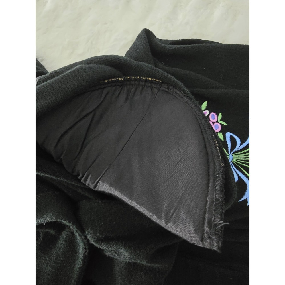 Bob Mackie Wearable Art Floral Embroidered Cardigan Sweater Jacket L Grannycore‎ - Picture 9 of 9
